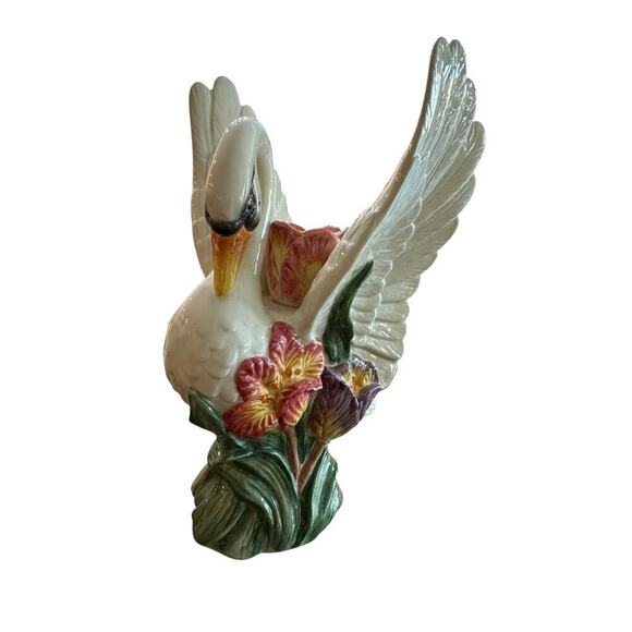 Vintage Fitz & Floyd Swan Tulip Candle Holder pair - Picture 6 of 10